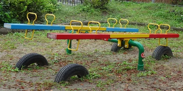 常念公園のシーソー